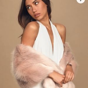 Lulu's Blush Pink Faux Fur Stole